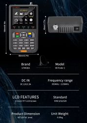 Merac prstroj Sat meter GTMEDIA V8 finder 2