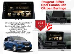 Multimedilne rdio Peugeot Rifter - Opel Combo Life  - Android  4/64 Gb