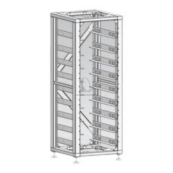 Rackov skrinka 19" bez dver a bonc pre zostavy DEYE BOS-G, HV, stredn, genercia 2.