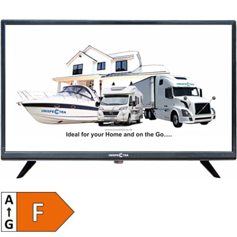 Unispectra ® 22 Pouces LED Full HD TV 12V / 220V (Volts) Tuner TNT et Sat,  USB, HDMI. TV 12v Camping Car, Petite Television pour Camion, Caravane